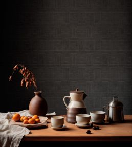 Fretwork Wallpaper by Coordonne Slate