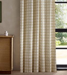 Fretwork Print Fabric by Scion Honey