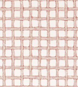 Fretwork Print Fabric by Scion Ladybird Red