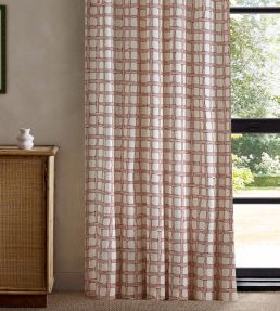 Fretwork Print Fabric by Scion Ladybird Red