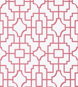 Fretwork Wallpaper by Thibaut Pink