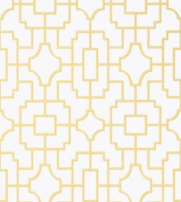 Fretwork Wallpaper by Thibaut Yellow