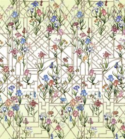 Fretwork Garden Panoramic Mural by Christian Lacroix Citron