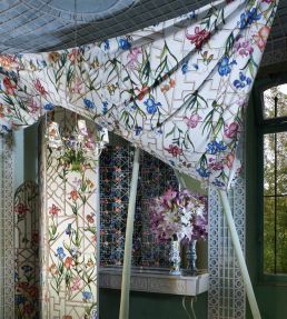 Fretwork Garden Panoramic Mural by Christian Lacroix Citron