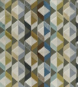 Freya Fabric by Osborne & Little Charcoal/Gold/Denim
