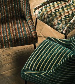 Celesta Stripe Fabric by Osborne & Little Amber