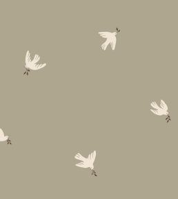 Frida Wallpaper by Sandberg Olive Green