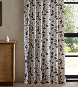 Fringed Poppy Print Fabric by Scion Dusk Pink/Chestnut