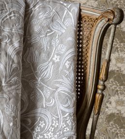 Fritillerie Embroidery Fabric by GP & J Baker Ivory