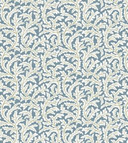 Frond Ogee Fabric by Josephine Munsey Blue and Olive