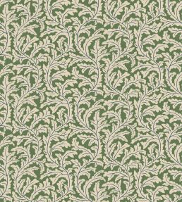 Frond Ogee Wallpaper by Josephine Munsey Brookes Green and Edge Sand