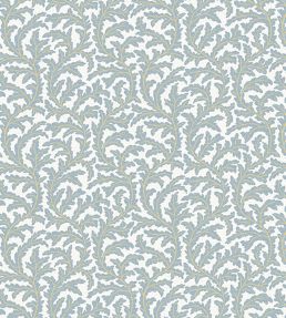 Frond Ogee Fabric by Josephine Munsey Light Blue
