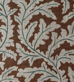Frond Ogee Fabric by Josephine Munsey Orange and Blue