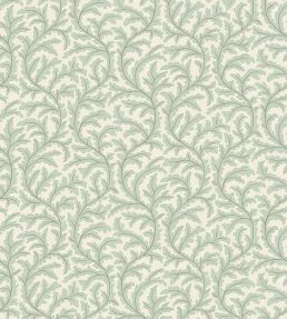 Frond Ogee Wallpaper by Josephine Munsey Radmoor Blue and Clarke White