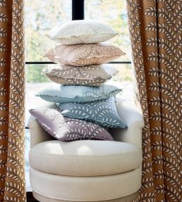 Frondescence Embroidery Fabric by Anna French Blush
