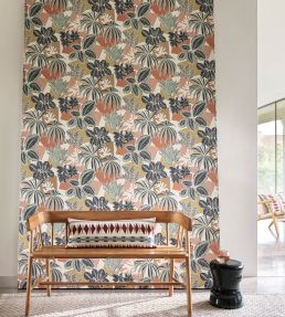 Frondoso Wallpaper by Osborne & Little Copper/Charcoal