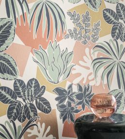 Frondoso Wallpaper by Osborne & Little Copper/Charcoal