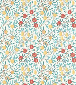 Fruit Fabric by Morris & Co Green Indigo / Madder