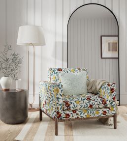 Fruit Fabric by Morris & Co Green Indigo / Madder