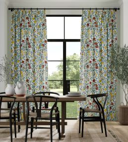 Fruit Fabric by Morris & Co Green Indigo / Madder