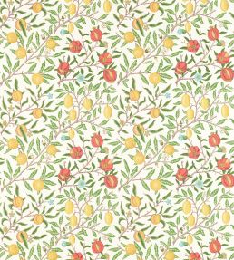 Fruit Fabric by Morris & Co Leaf Green / Madder