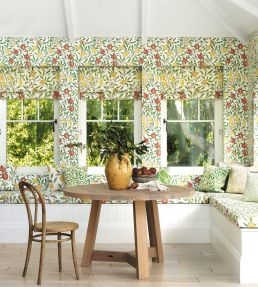 Fruit Wallpaper by Morris & Co Green Indigo / Madder