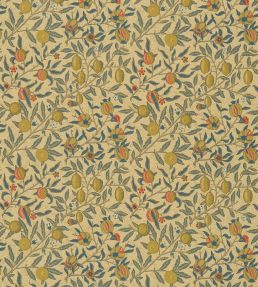 Fruit Fabric by Morris & Co Mustard/Blue