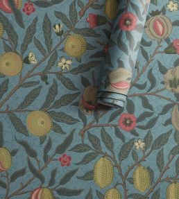 Fruit Wallpaper by Morris & Co Woad