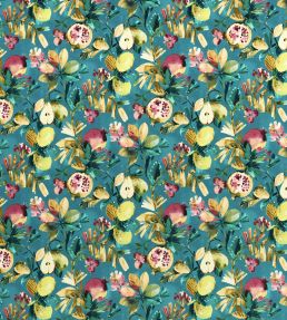 Fruta Velvet Fabric by Studio G Teal
