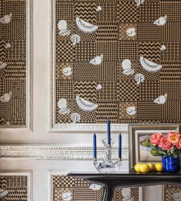 Frutta e Geometrico Wallpaper by Cole & Son Black & White