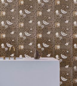 Frutta e Geometrico Wallpaper by Cole & Son Black & White