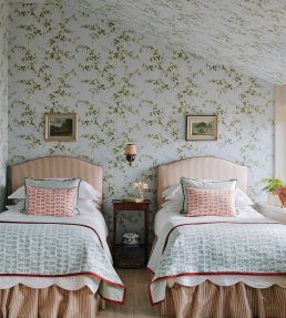 Fuchsia Wallpaper by Colefax and Fowler Old Blue