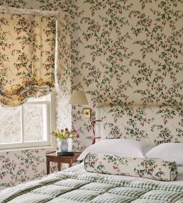 Fuchsia Wallpaper by Colefax and Fowler Pink/Green