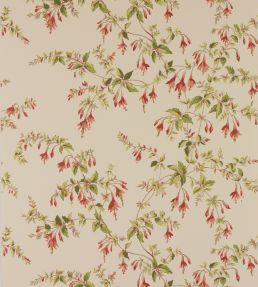 Fuchsia Wallpaper by Colefax and Fowler Tomato/Green