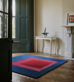 CF Editions Full, 1962 by Josef Albers rug Red/Blue CFR112-01 Red/Blue