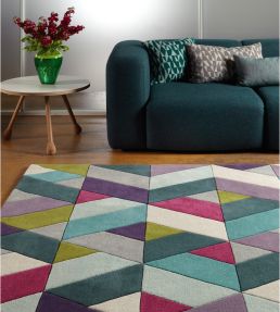 Asiatic Funk Chevron Runner rug Blue, Green FUNK106-01-70200 Blue, Green