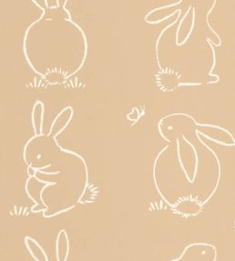 Funny Bunny Wallpaper by Casadeco Beige Camel