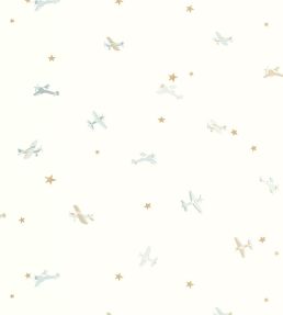 Funny Planes Wallpaper by Caselio Blanc Bleu