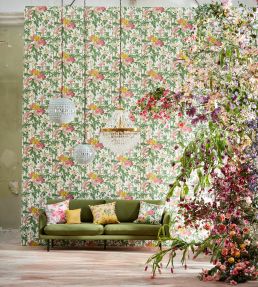 Fusang Tree Fabric by Sanderson Cinnabar Red