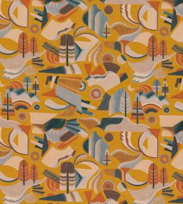 Futurista Fabric by Nobilis Yellow