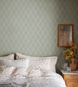 Gabriel Wallpaper by Sandberg Sage Green