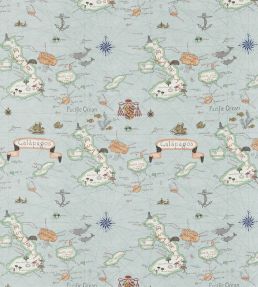 Galapagos Fabric by Sanderson Ocean Blue