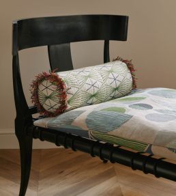 Mikado Fabric by Christopher Farr Cloth Green