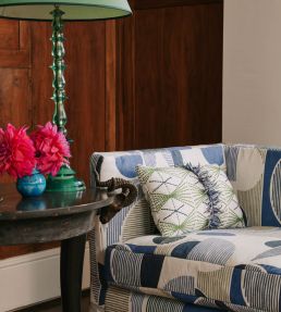 Mikado Fabric by Christopher Farr Cloth Green