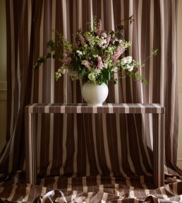 Gallery Stripe Fabric by Ian Mankin Rustic