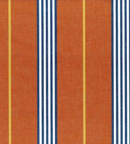Gallery Stripe Fabric by Ian Mankin Rust