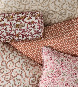 Buta Embroidery Fabric by Clarke & Clarke Ink