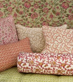 Buta Embroidery Fabric by Clarke & Clarke Ink