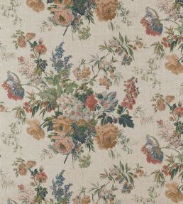 Garden Club Fabric by Anna French Apricot and Slate