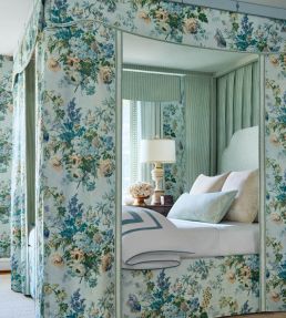 Garden Club Fabric by Anna French Blue